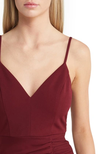 Lnl Love, Nickie Lew Ruched Minidress In Wine