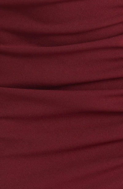 Lnl Love, Nickie Lew Ruched Minidress In Wine