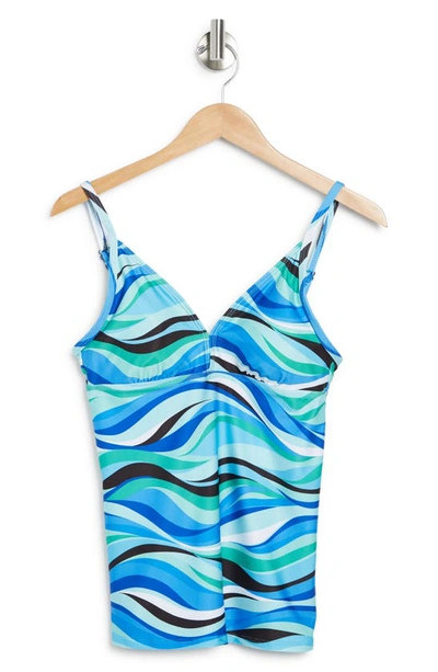 Shop Next New Waves Tankini Top In Classic Blue