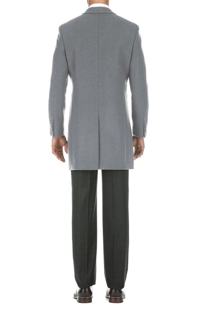 English Laundry Wool Blend 3-button Three-quarter Length Top Coat In Lt Gray