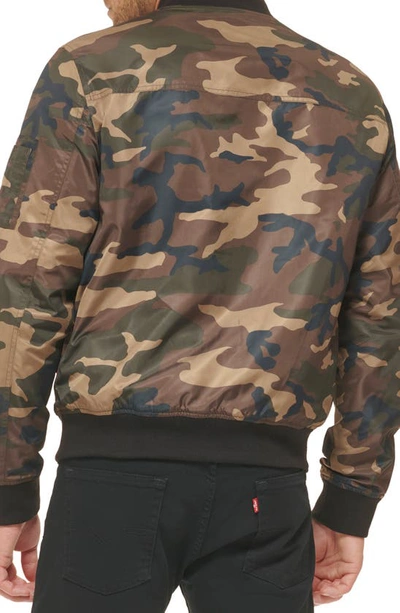 Levi's® Nylon Satin Bomber Jacket In Camouflage