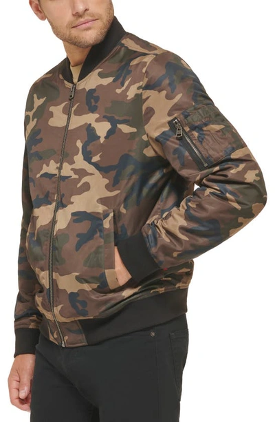 Levi's® Nylon Satin Bomber Jacket In Camouflage