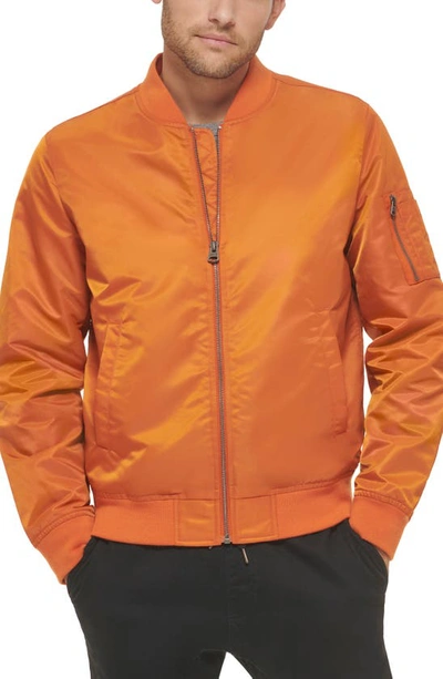 Levi's® Nylon Satin Bomber Jacket In Orange