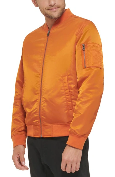Levi's® Nylon Satin Bomber Jacket In Orange