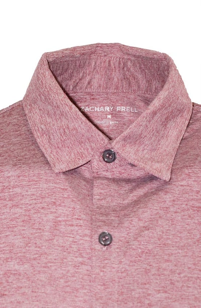 Shop Zachary Prell Bill Stretch Knit Button-up Shirt In Burgundy