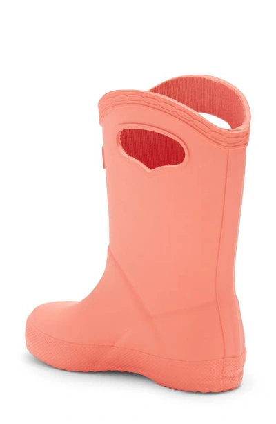 Shop Hunter Kids' First Classic Waterproof Rain Boot In Sun-cup Orange