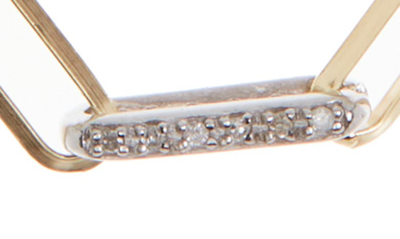 Meshmerise 18k White Gold Plated Diamond Paperclip Chain Necklace In Yellow Gold