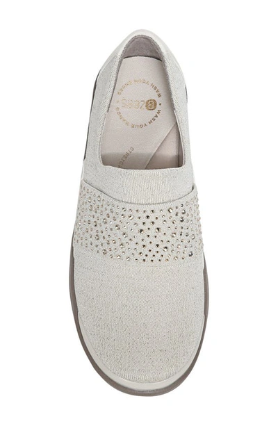 Shop Bzees Pizazz Slip-on Sneaker In Eggnog Sparkle Knit Fabric