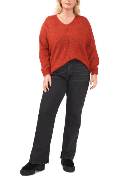 Shop Vince Camuto Cozy Seam Sweater In Rust