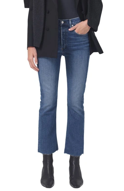 Shop Citizens Of Humanity Isola Fray Hem Crop Bootcut Jeans In Lawless Md Vin