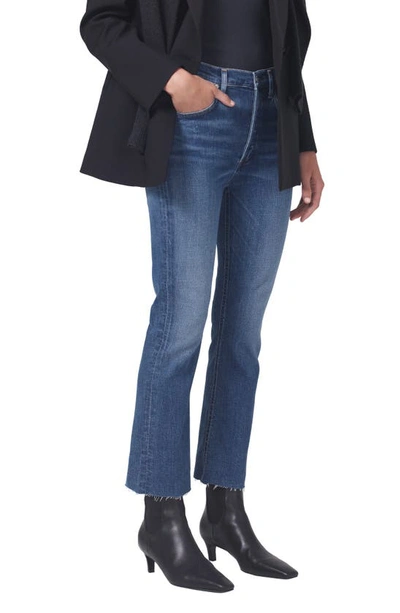 Shop Citizens Of Humanity Isola Fray Hem Crop Bootcut Jeans In Lawless Md Vin