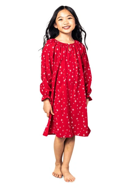 Shop Petite Plume Kids' Delphine Strarry Night Nightgown In Red