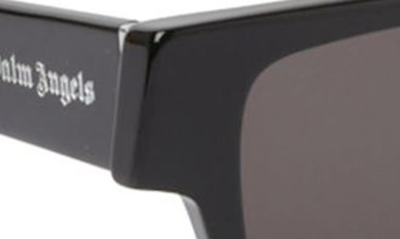 Shop Palm Angels Newport Square Sunglasses In Black Dark Grey