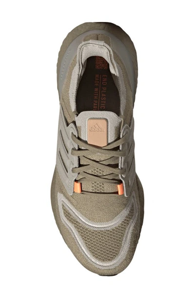 Shop Adidas Originals Ultraboost 22 Running Shoe In Orbit Green/ Grey/ Orange