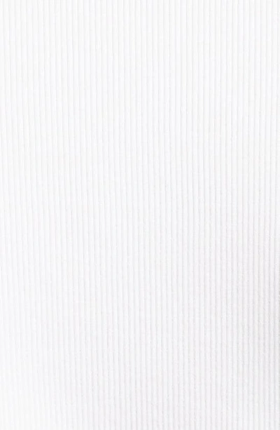 Shop Veronica Beard Effy Woven Puff Sleeve Rib Top In White