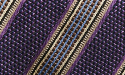 Shop Nordstrom Stripe Silk Tie In Purple