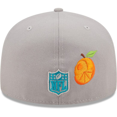 Shop New Era Gray Miami Dolphins City Describe 59fifty Fitted Hat