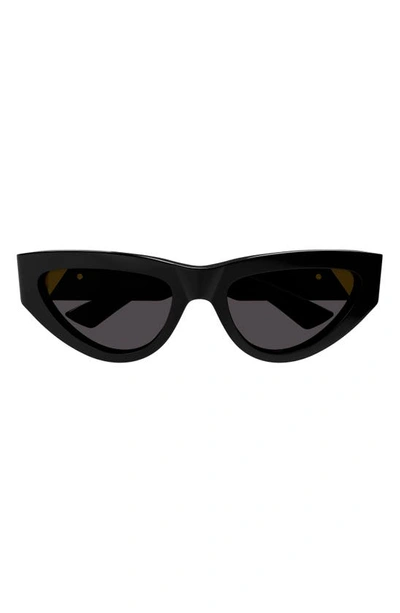 Shop Bottega Veneta 55mm Cat Eye Sunglasses In Black