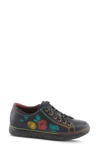 L'artiste Dezi Flat Low-top Sneaker In Black Multi