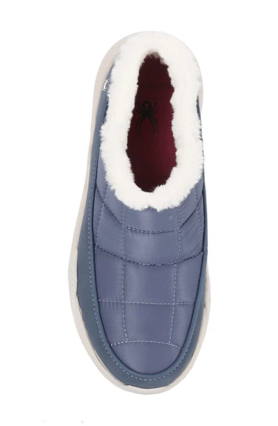 Shop Spyder Leah Faux Fur Lined Waterproof Slip-on Sneaker In Vintage Indigo