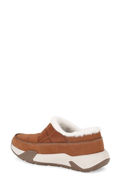 Spyder Leah Faux Fur Lined Waterproof Slip-on Sneaker In Roasted Pecan