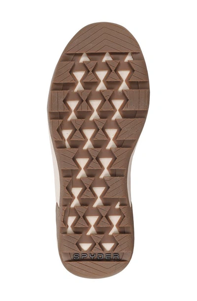 Spyder Leah Faux Fur Lined Waterproof Slip-on Sneaker In Roasted Pecan