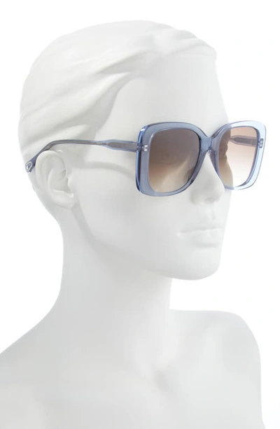 Shop Chloé 55mm Square Sunglasses In Blue