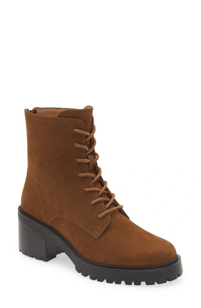 Shop Madewell The Bradley Lace-up Lug Sole Boot In Burled Wood