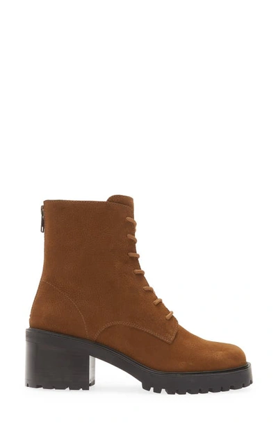 Shop Madewell The Bradley Lace-up Lug Sole Boot In Burled Wood