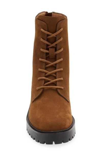 Shop Madewell The Bradley Lace-up Lug Sole Boot In Burled Wood