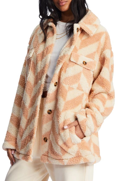 Shop Billabong Fairbanks Fleece Jacket In Nude Mood