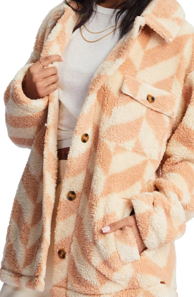 Shop Billabong Fairbanks Fleece Jacket In Nude Mood