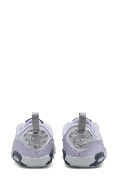 Shop Nike Air Max 90 Crib Sneaker In White/ Silver/ Violet Frost