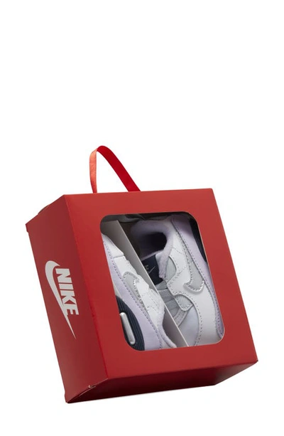 Shop Nike Air Max 90 Crib Sneaker In White/ Silver/ Violet Frost