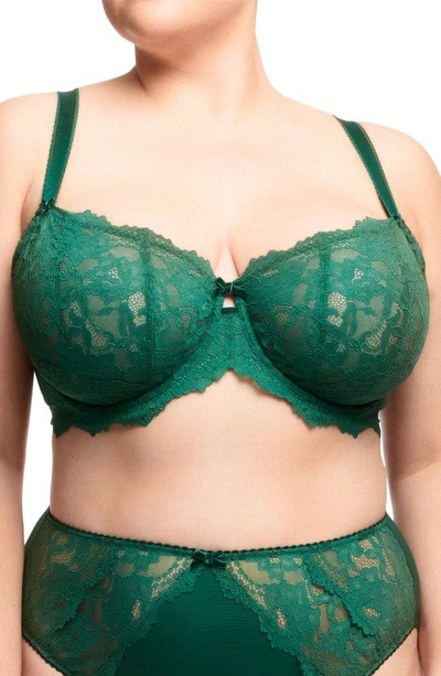 Shop Dita Von Teese Cora Underwire Balconette Bra In Juniper