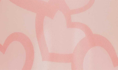 Shop Jw Anderson X 'run Hany' Heart Print Mesh Top In Powder Pink