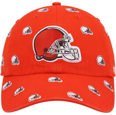 '47 White Cleveland Browns Clean Up Adjustable Hat