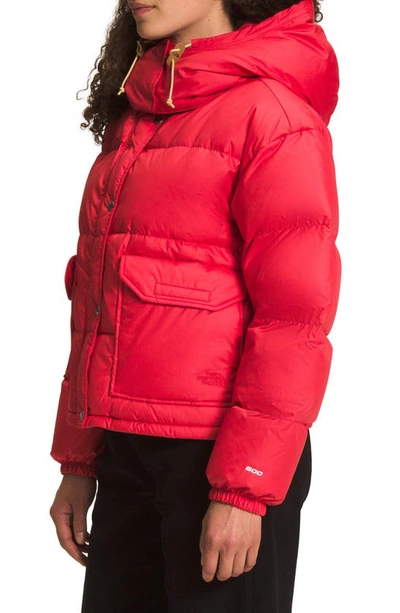 The North Face 71 Sierra short down puffer jacket in red