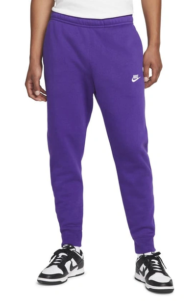 Shop Nike Club Pocket Fleece Joggers In Court Purple/ White