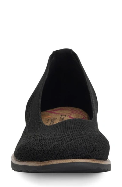 Shop Comfortiva Rena Knit Flat In Black