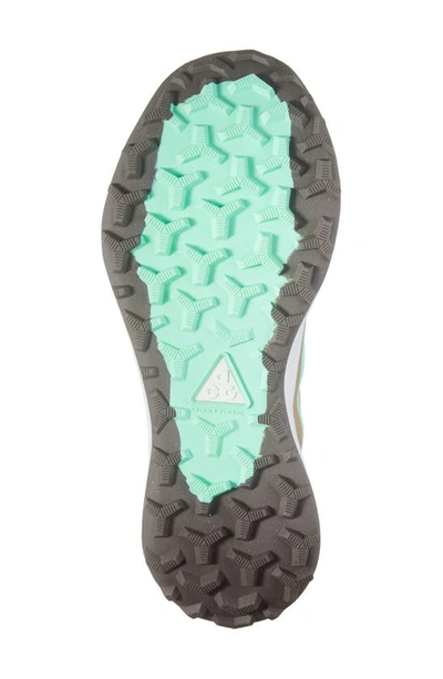 Shop Nike Acg Lowcate Hiking Sneaker In Limestone/ Green Glow