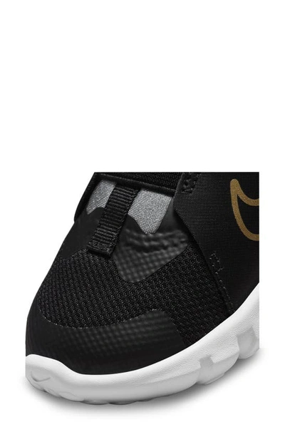Shop Nike Flex Runner 2 Slip-on Running Shoe In Black/ Grey/ White/ Gold
