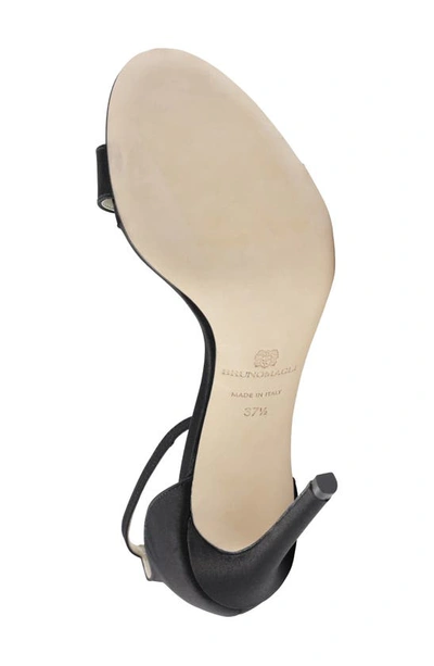 Shop Bruno Magli Estelle Ankle Strap Sandal In Black Satin