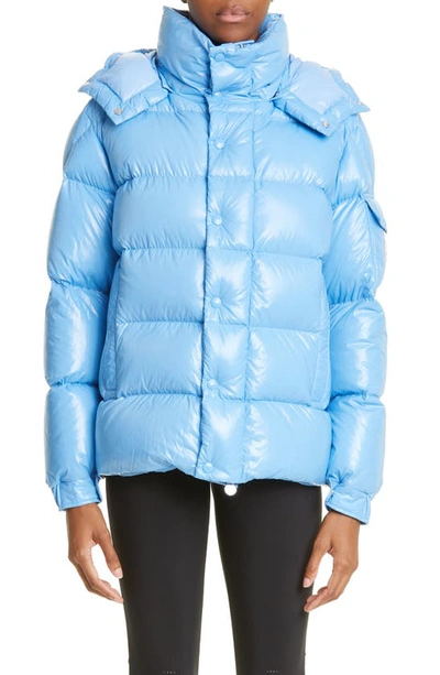 Shop Moncler Maya 70 Jacket In Lichen Blue