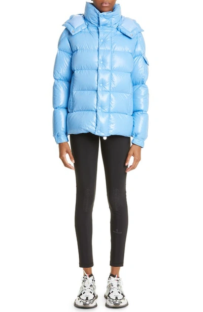 Moncler Extraordinary Forever Maya Quilted Shell Jacket In Lichen Blue