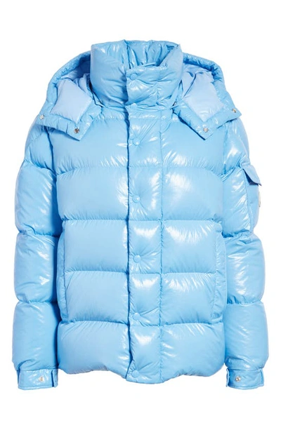 Shop Moncler Maya 70 Jacket In Lichen Blue