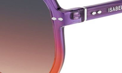 Shop Isabel Marant 52mm Round Sunglasses In Violet Orange Grey Pink