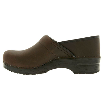Shop Dansko 'professional' Oiled Leather Clog In Antique Brown Oiled