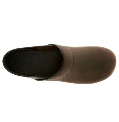 Shop Dansko 'professional' Oiled Leather Clog In Antique Brown Oiled