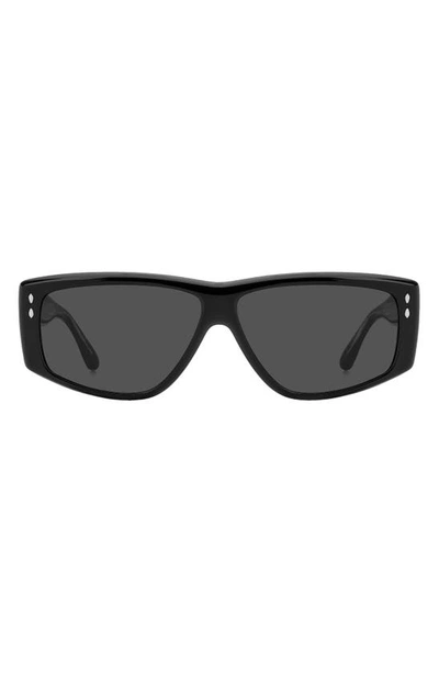 Shop Isabel Marant 52mm Flat Top Sunglasses In Black Grey